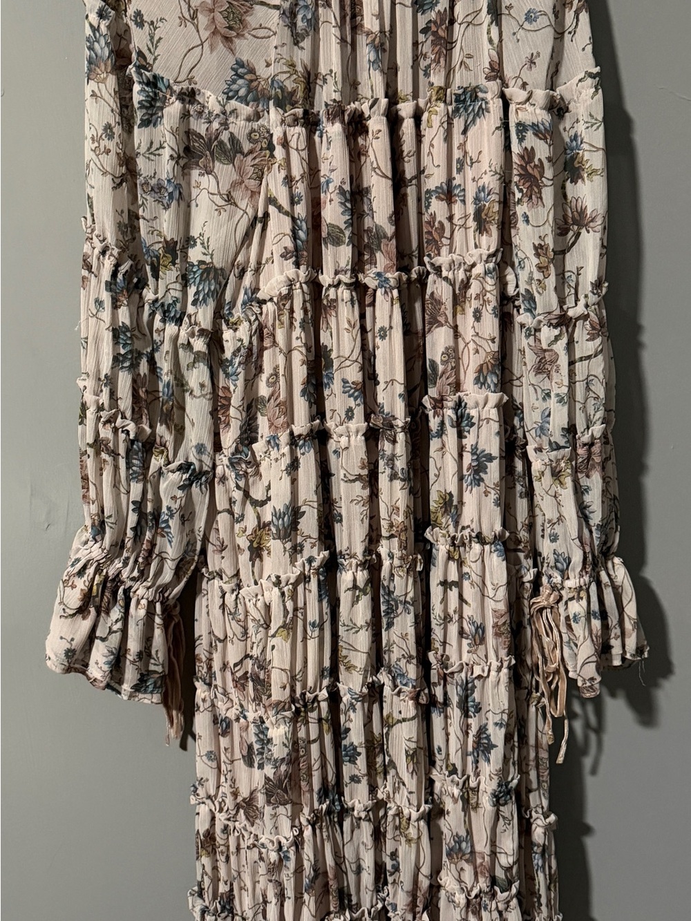 Antonio Melani Boho Floral Tiered Maxi Dress in Blush - Picture 2 of 6